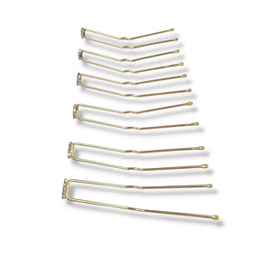 Mia Beauty SqHair Pins with clear rhinestones in gold color