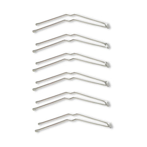 Mia Beauty SqHair Pins with clear rhinestones in silver color