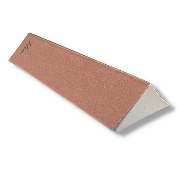 Mia Beauty patented Delta Nail File Isosceles in pink color side view