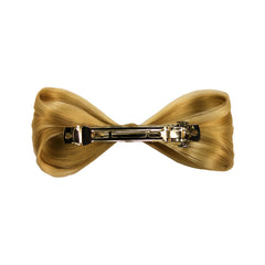 Mia® Hair Bow Barrette™ - Blonde - back side shown of auto-clasp barrette - designed by #MiaKaminski of #MiaBeauty #HairBow #Bow #SyntheticWigBow
