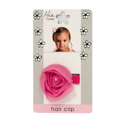 Mia® Baby Chiffon Rosette Clip  - hot pink color - #EllaOnBeauty - by #MiaKaminski Mia Beauty