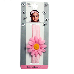 Mia Baby® Daisy Headband  - light pink flower - designed by #MiaKaminski of Mia Beauty