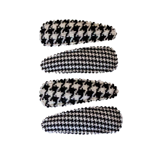 Snip Snaps® Fabric - Black + White Houndstooth