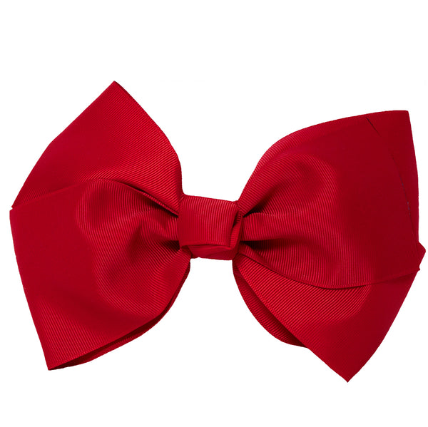 Mia Spirit Extra Large Grosgrain Bow Barrette - maroon red color - designed by #MiaKaminski of Mia Beauty