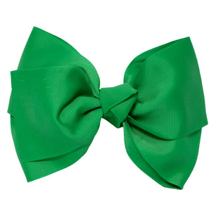 Mia Spirit Extra Large Grosgrain Bow Barrette - kelly green color - designed by #MiaKaminski of Mia Beauty