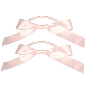Mia® Spirit Satin Ribbon Bow Ponytailer Set - hair accessories - white color - designed by #MiaKaminski of Mia Beauty