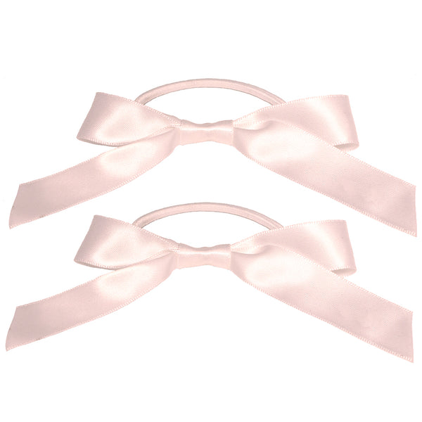 Mia® Spirit Satin Ribbon Bow Ponytailer Set - hair accessories - white color - designed by #MiaKaminski of Mia Beauty