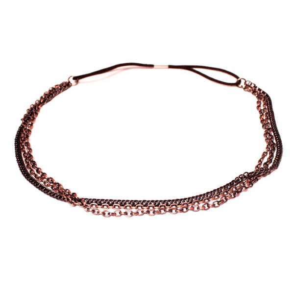 Triple Chain Headband - Bronze