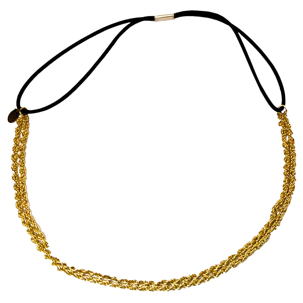 Metal Chain Headband Gold