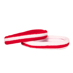 Mia Sport Spirit Terrycloth Headbands for soccer in red and white stripes color