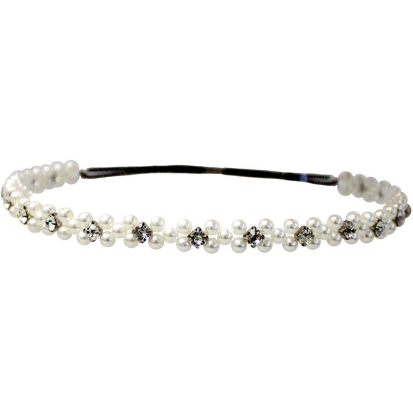 Embellished Headband - White Pearl