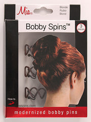 Mia® Bobby Spins® - Brown color - in packaging - Mia Beauty - #MiaKaminski