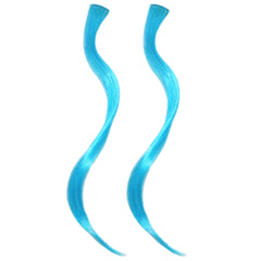 Mia® Clip-n-Color® hair extensions on a clip - 2 pieces - #MiaKaminski of #Mia Beauty - blue color #extensions