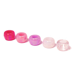 Mia® Girl Hair Beads - 5 beads shown - pink colors - designed by #MiaKaminski of Mia Beauty