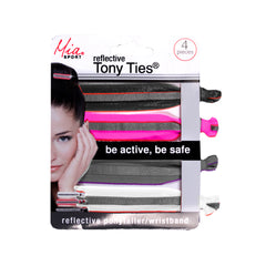 Mia® Sport Tony Ties® - Reflective Black, Pink, Grey and White - Mia Beauty #MiaKaminski