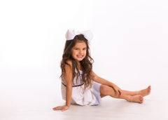 Mia® Spirit Grosgrain Ribbon Bow Barrette - large size - white color - #EllaOnBeauty - designed by #MiaKaminski of Mia Beauty