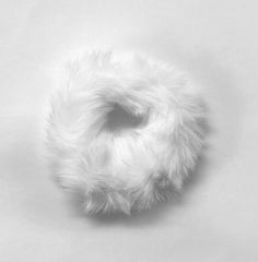 Mia Beauty Mini Furry Scrunchies in white color
