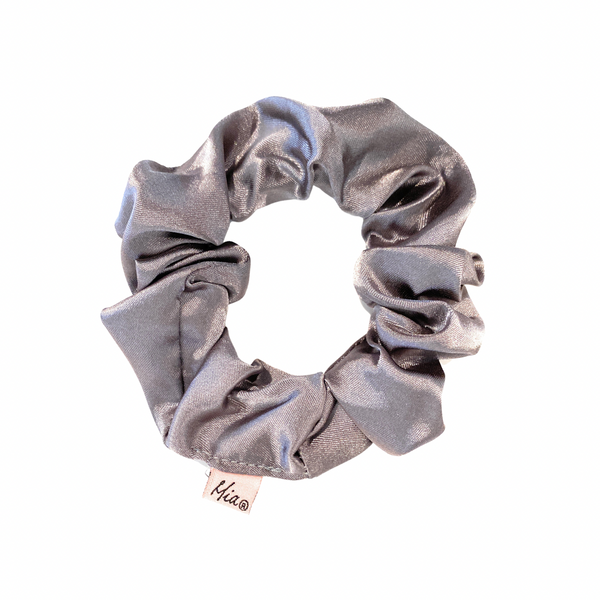 Solid Silk Scrunchie - Gray