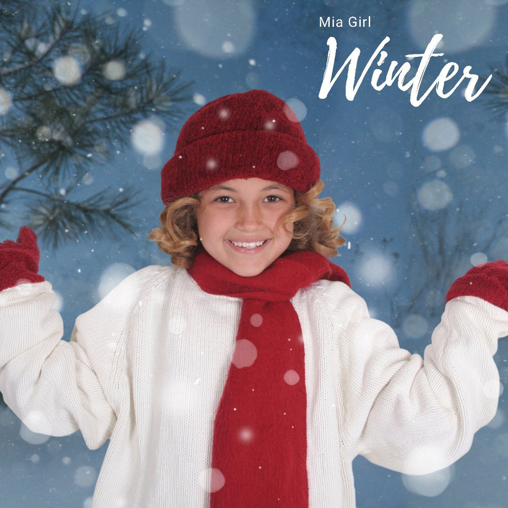 Mia Girl Winter girl in snowy background