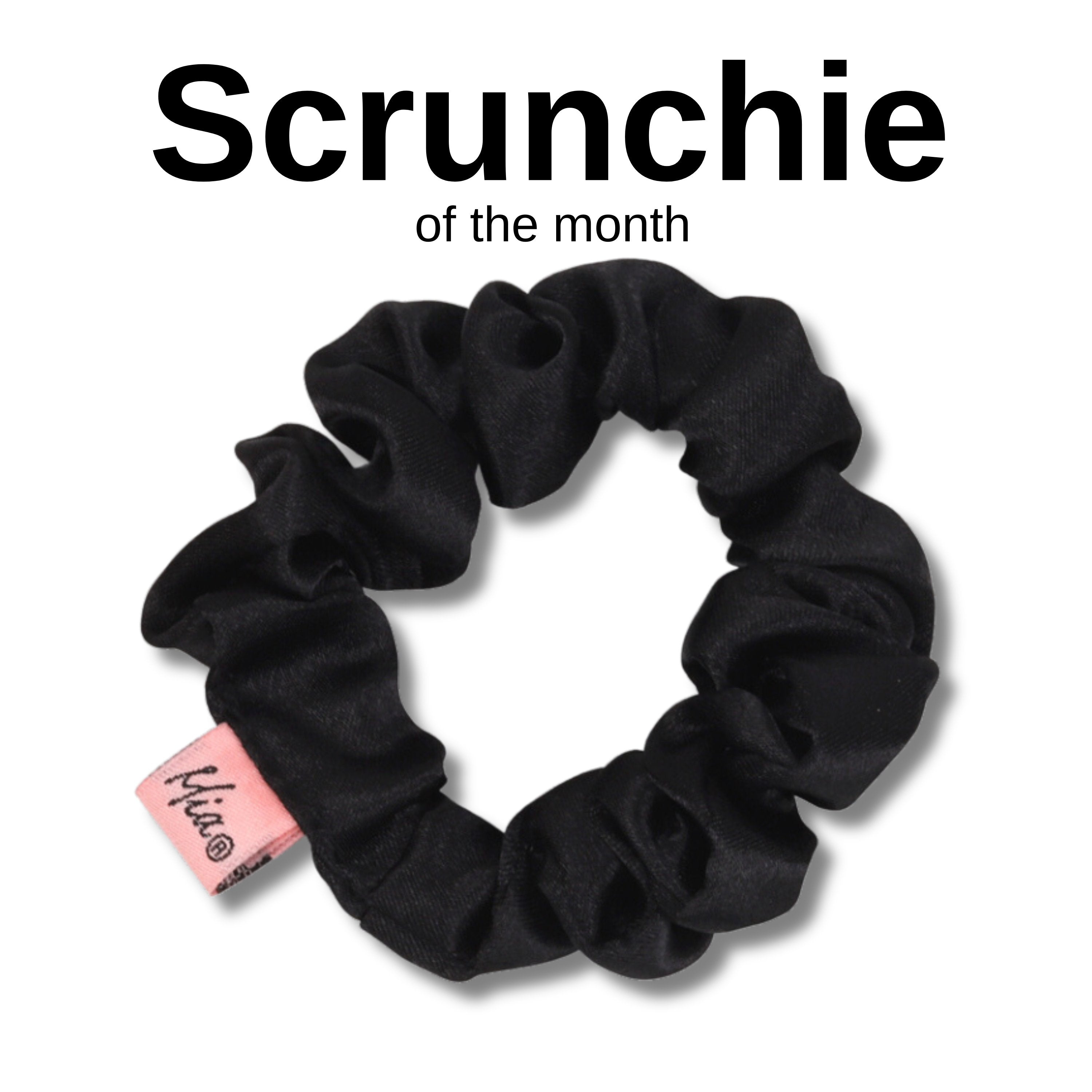 Mia Beauty Scrunchie of the Month black silk