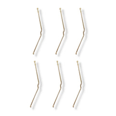 Mia Beauty SqHair Pins with clear rhinestones in gold color on side