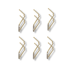 Mia Beauty SqHair Pins with clear rhinestones in gold color