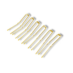 Mia Beauty SqHair Pins with clear rhinestones in gold color