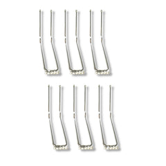 Mia Beauty SqHair Pins with clear rhinestones in silver color