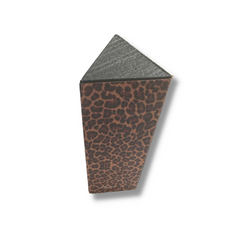 Mia Beauty Delta Fingernail File in leopard print side top view