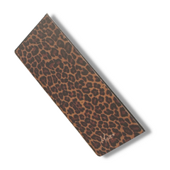 Mia Beauty Delta Fingernail File in leopard print side view