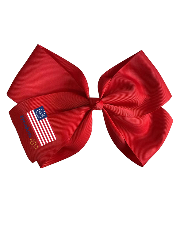 Freedom 250 Bow Barrette Red