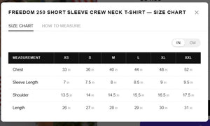 Official Freedom 250 Crew Neck T-shirt