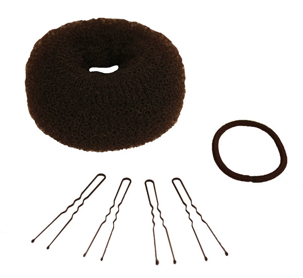 Mia® Bun Ease® - brown color - shown out of packaging - Designed by #MiaKaminski of Mia Beauty #Mia #beauty #bunstyling tools