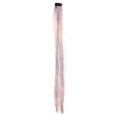 Mia® Clip-n-Bling® sparkly tinsel on a weft clip - hair accessory - silver color - Invented by #MiaKaminski of #MiaBeauty