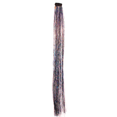 Mia® Clip-n-Bling® sparkly tinsel on a weft clip - hair accessory - charcoal gray color - Invented by #MiaKaminski of #MiaBeauty