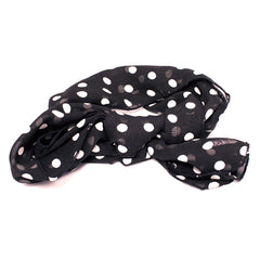 Mia® Scarf Switch-a-roo® Headband - black and white polka dots - desgined by #MiaKaminski #Mia #MiaBeauty #Beauty #Hair #HairAccessories #headbands #scarf #scarves #belts #lovethis #love #life #woman 