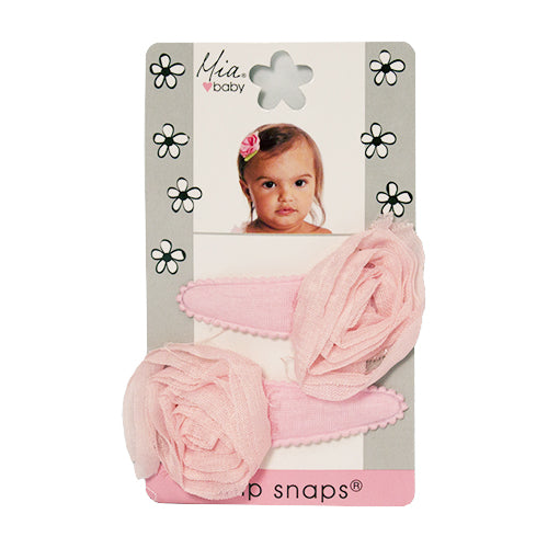 Snip Snaps® with Rosettes - Light Pink + Light Pink