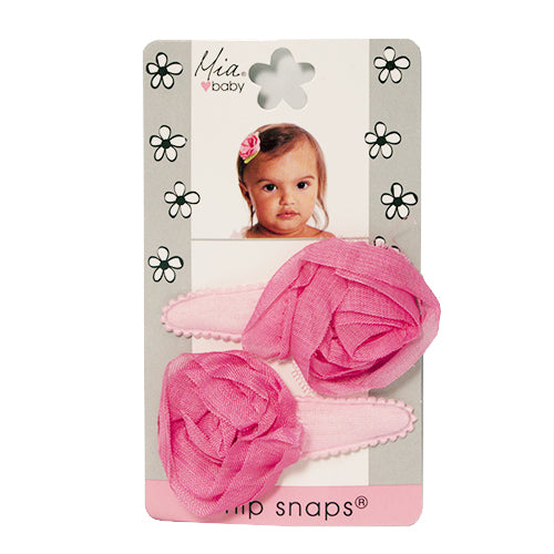 Snip Snaps® with Rosettes -Light Pink + Hot Pink