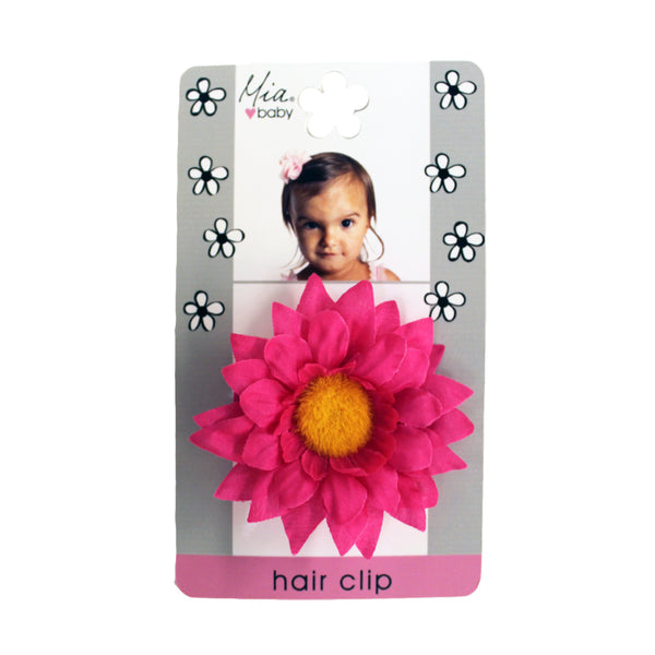 Daisy Flower Hair Clip - Hot Pink