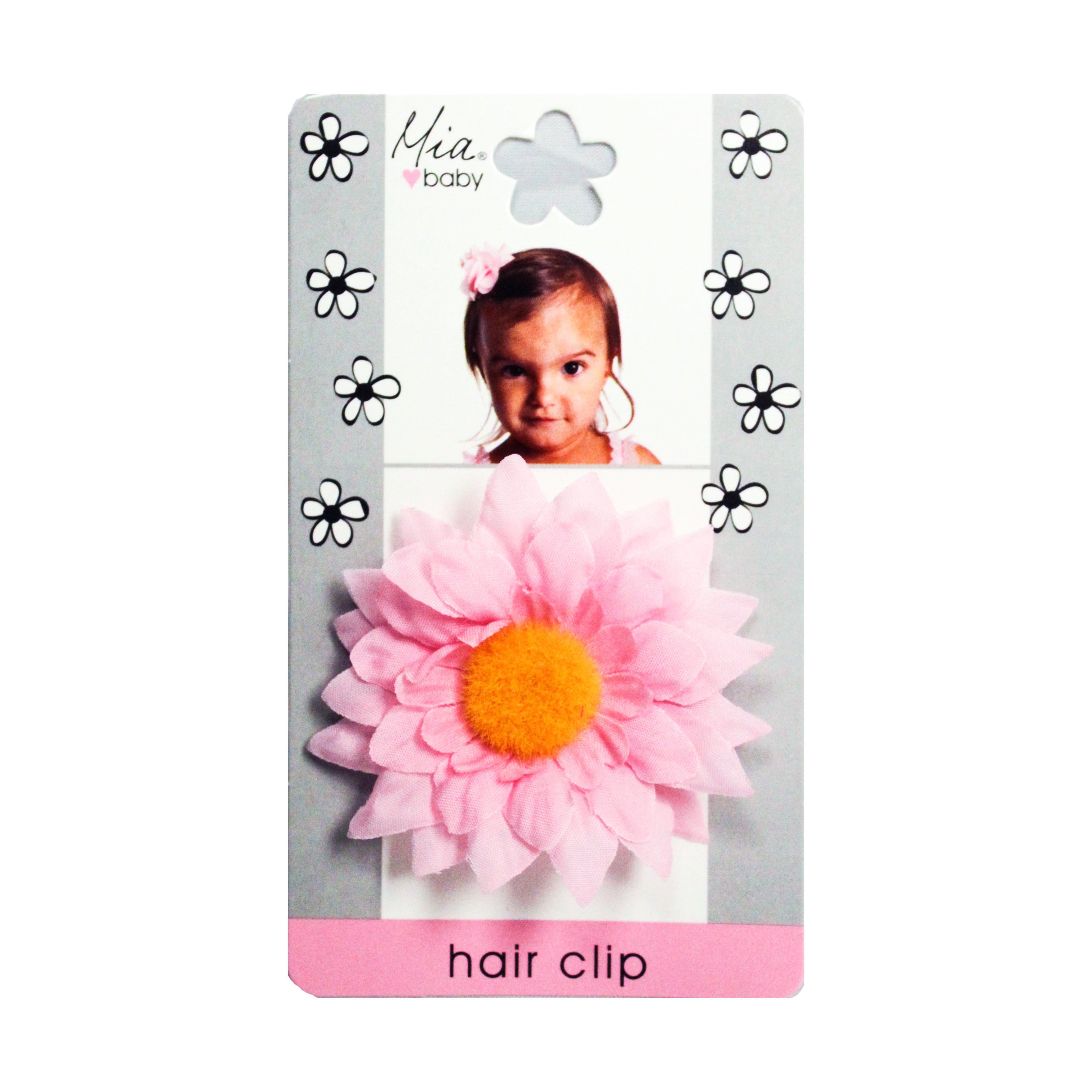 Mia® Baby Daisy Flower Barrette - light pink color - by #MiaKaminski #Mia #MiaBeauty #beauty #hair #HairAccessories #baby #girlhairaccessories #hairclips #hairbarrettes #barrette #lovethis #love #life #woman
