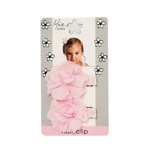 Mia® Baby Chiffon Flower Barrettes  - light pink color - 2 pieces - by #MiaKaminski #Mia #MiaBeauty #beauty #hair #HairAccessories #baby #girlhairaccessories #hairclips #hairbarrettes #barrette #lovethis #love #life #woman