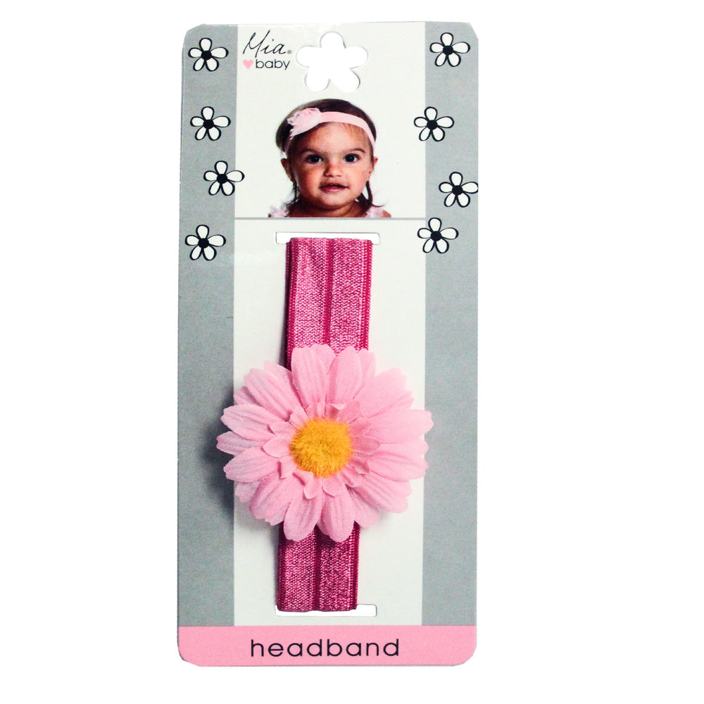 Mia® Baby Daisy Headband - hot pink with light pink flower - designed by #MiaKaminski #Mia #MiaBeauty #beauty #hair #HairAccessories #baby #girlhairaccessories #hair accessoriesforbabies #headbandsforbabies #hairclips #hairbarrettes #barrette #lovethis #love #life #woman 