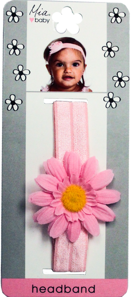 Daisy Headband - Light Pink + Light Pink