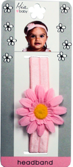 Mia® Baby Daisy Headband - light pink band with light pink daisy - designed by #MiaKaminski of Mia Beauty