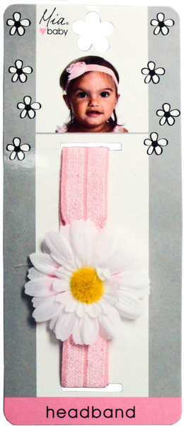 Daisy Headband - Light Pink + White