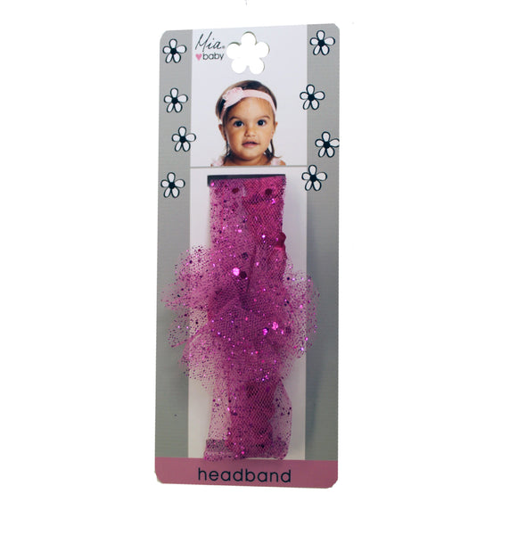 Sparkly Tulle Headband - Light Pink