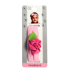 Mia® Baby Jersey Flower Headband - light pink band with hot pink flower - shown on packaging - invented by #MiaKaminski #MiaBeauty #Mia #Beauty #Baby #hair #hairaccessories #hairclips #hairbarrettes #love #life #girl #woman