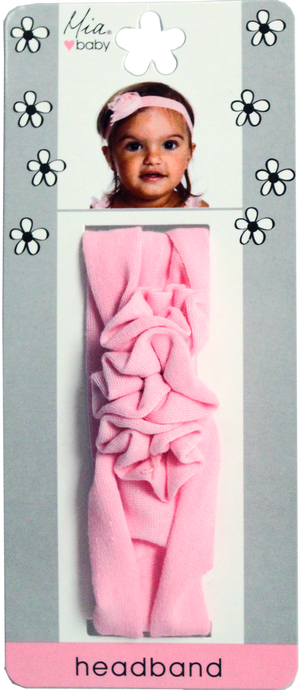 Jersey Flower Cluster Headband - Hot Pink