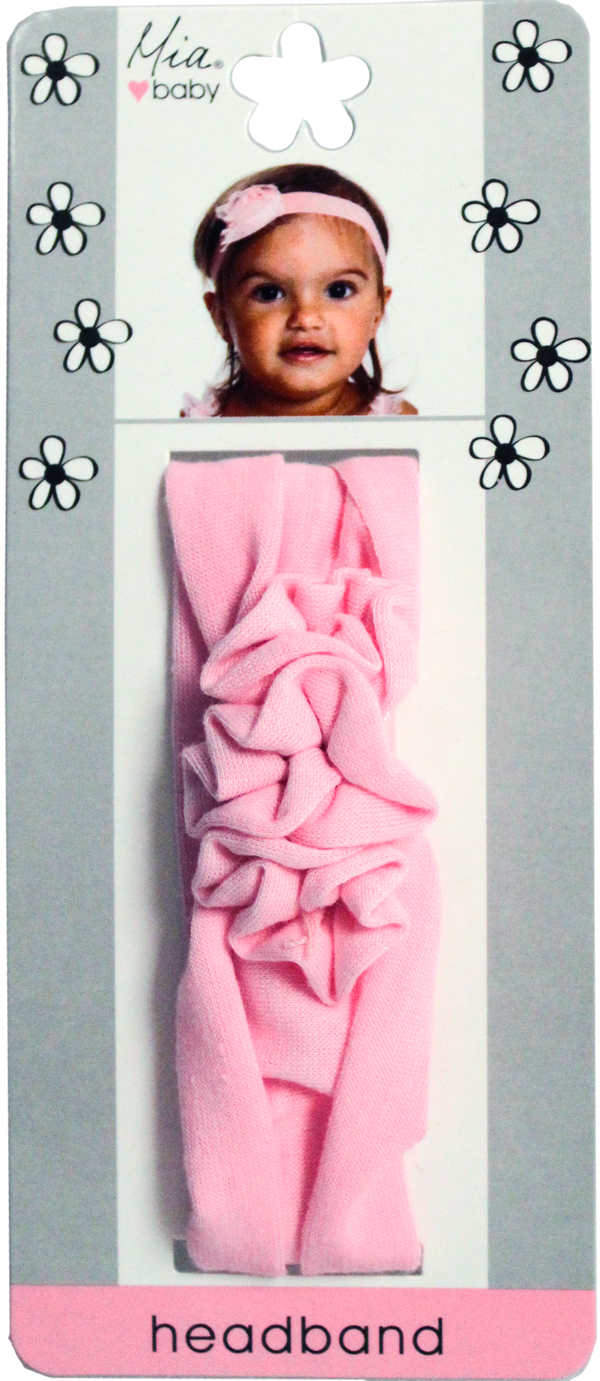 Jersey Flower Cluster Headband - Hot Pink