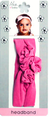 Jersey Flower Cluster Headband - Hot Pink